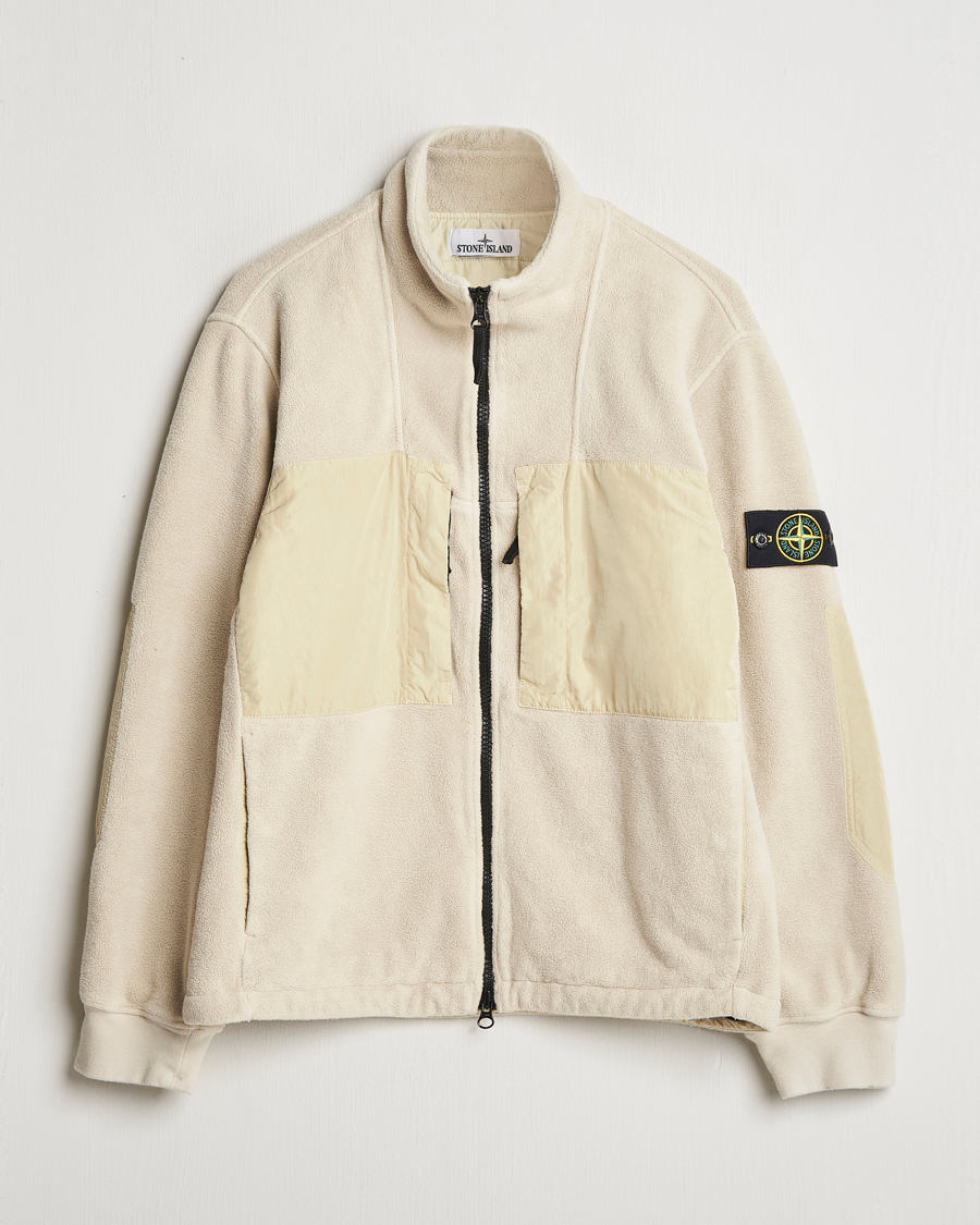 Heren | Jassen | Stone Island | Nylon Cotton Fleece Jacket Plaster