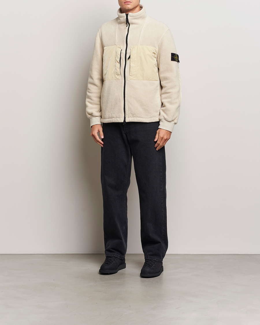 Heren | Jassen | Stone Island | Nylon Cotton Fleece Jacket Plaster