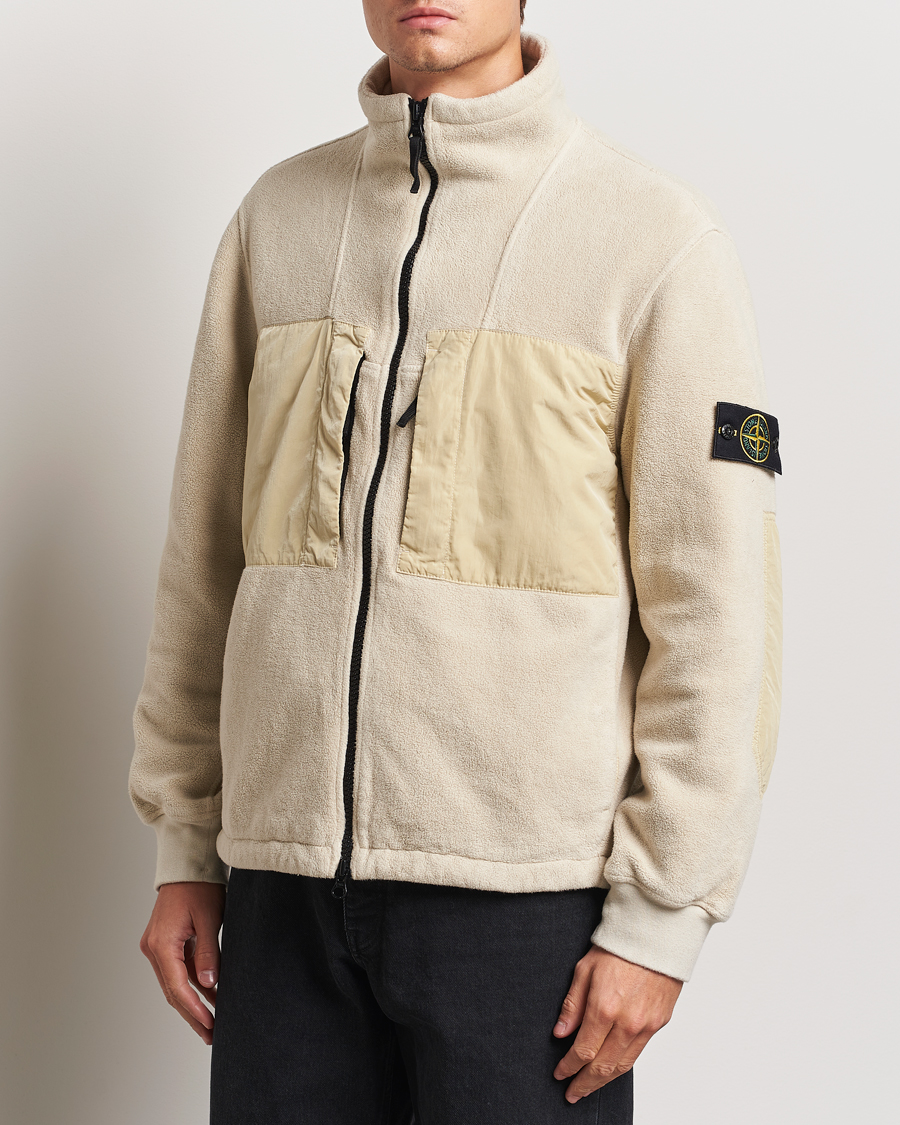 Heren | Jassen | Stone Island | Nylon Cotton Fleece Jacket Plaster