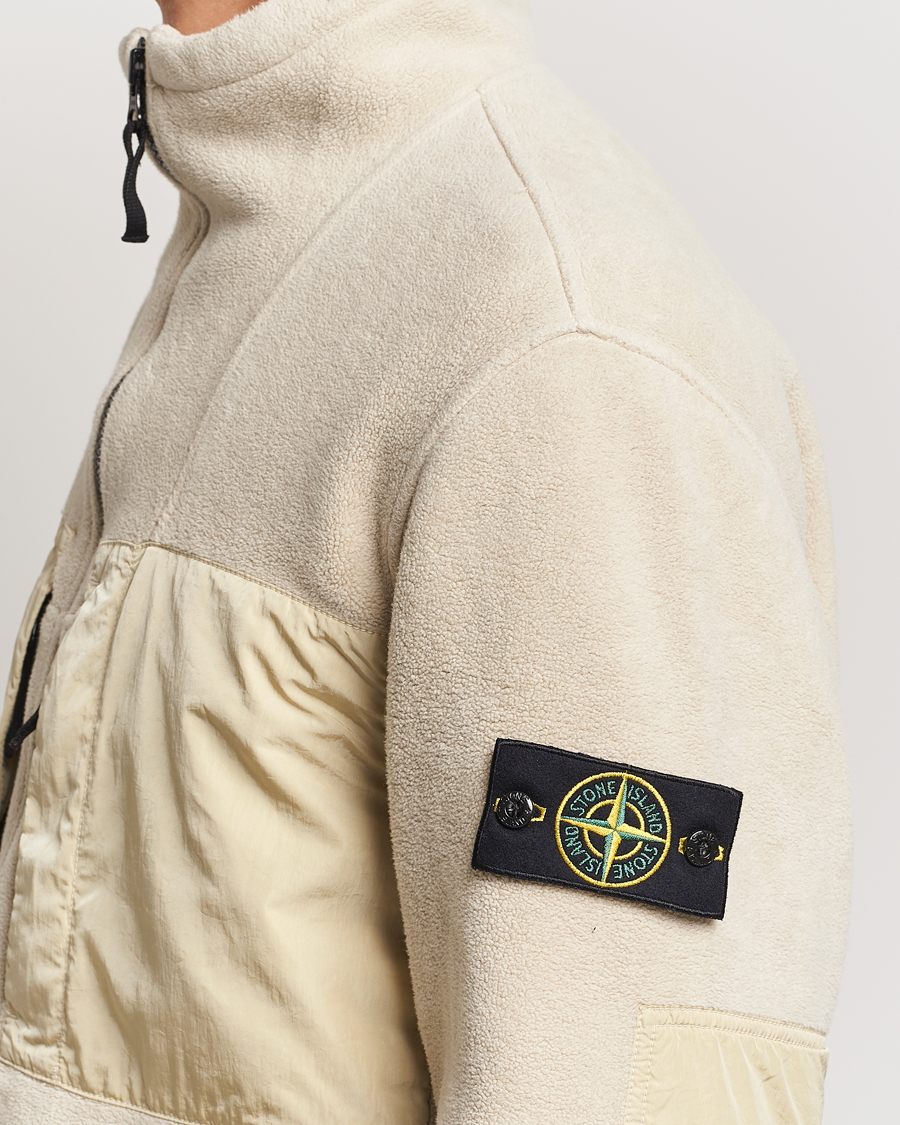 Heren | Jassen | Stone Island | Nylon Cotton Fleece Jacket Plaster