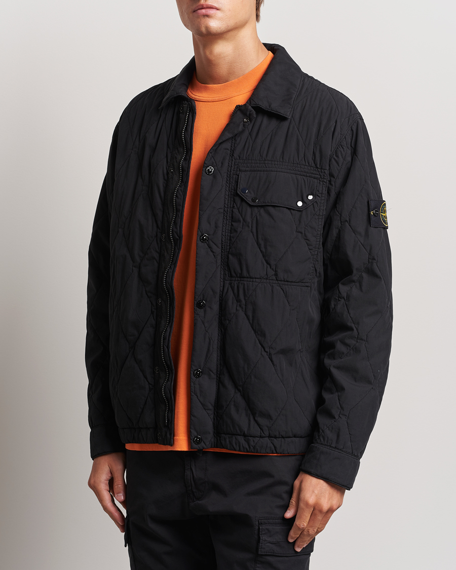 Heren | Jassen | Stone Island | 50 Fili Quilted-TC Garment Dyed Jacket Black