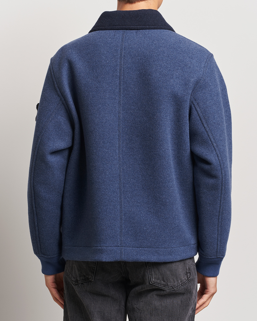 Heren | Jassen | Stone Island | Panno Speciale Wool Nylon Jacket Royal Blue