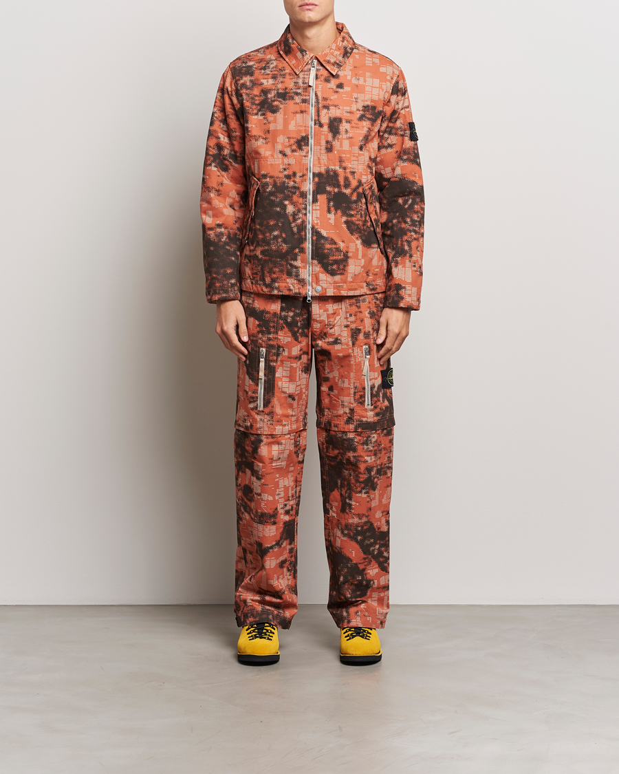 Heren | Jassen | Stone Island | David Light TC Garment Dyed Camo Jacket Orange