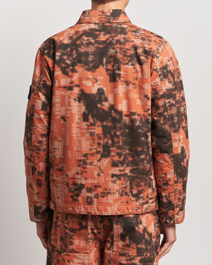 Heren | Jassen | Stone Island | David Light TC Garment Dyed Camo Jacket Orange