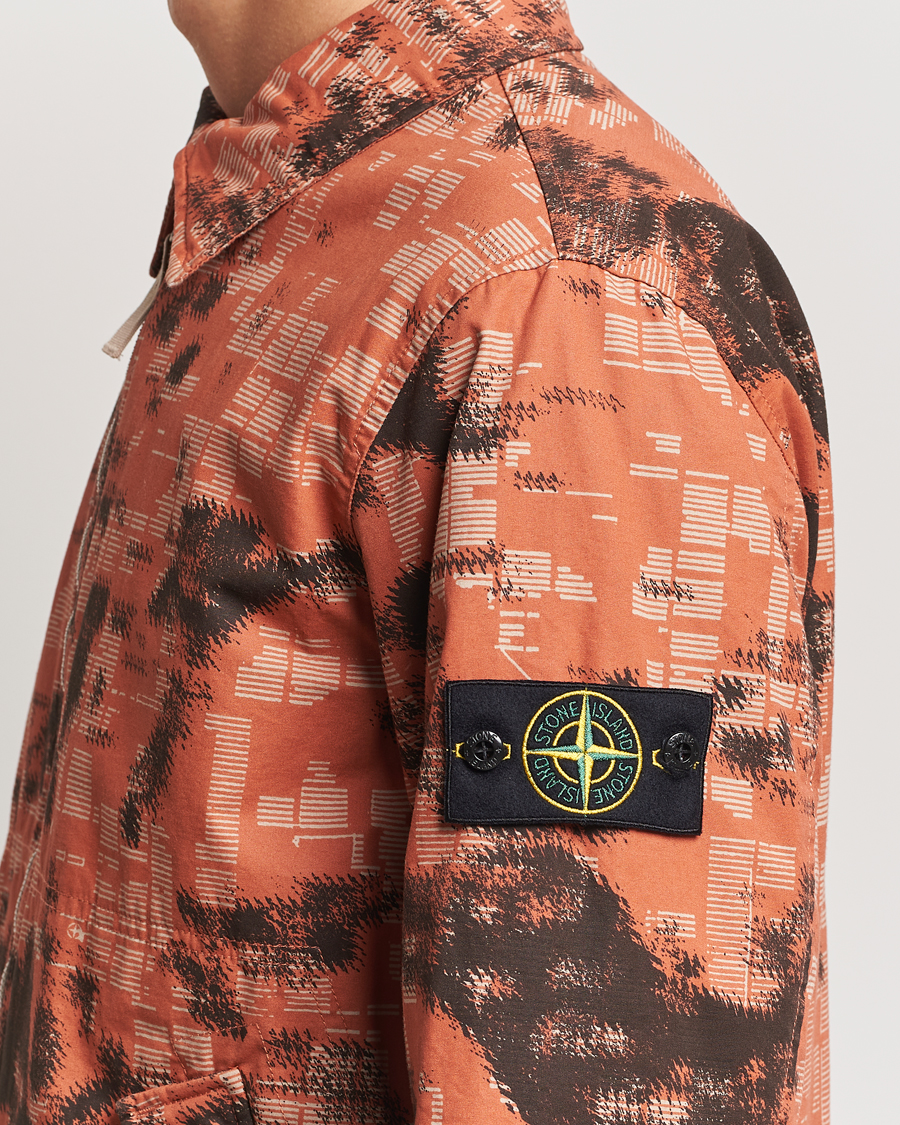 Heren | Jassen | Stone Island | David Light TC Garment Dyed Camo Jacket Orange