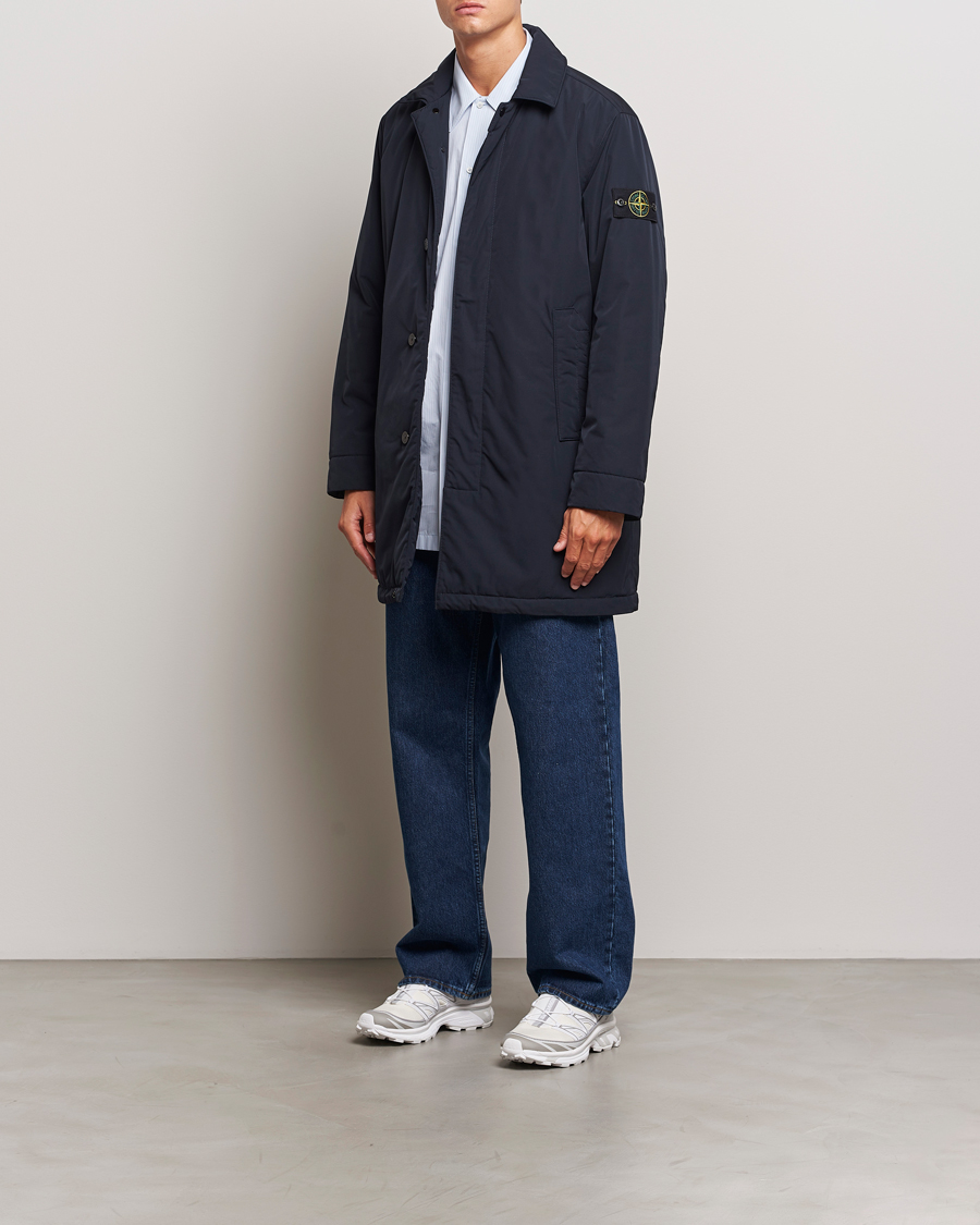 Heren | Jassen | Stone Island | Micro Twill Padded Coat Navy Blue
