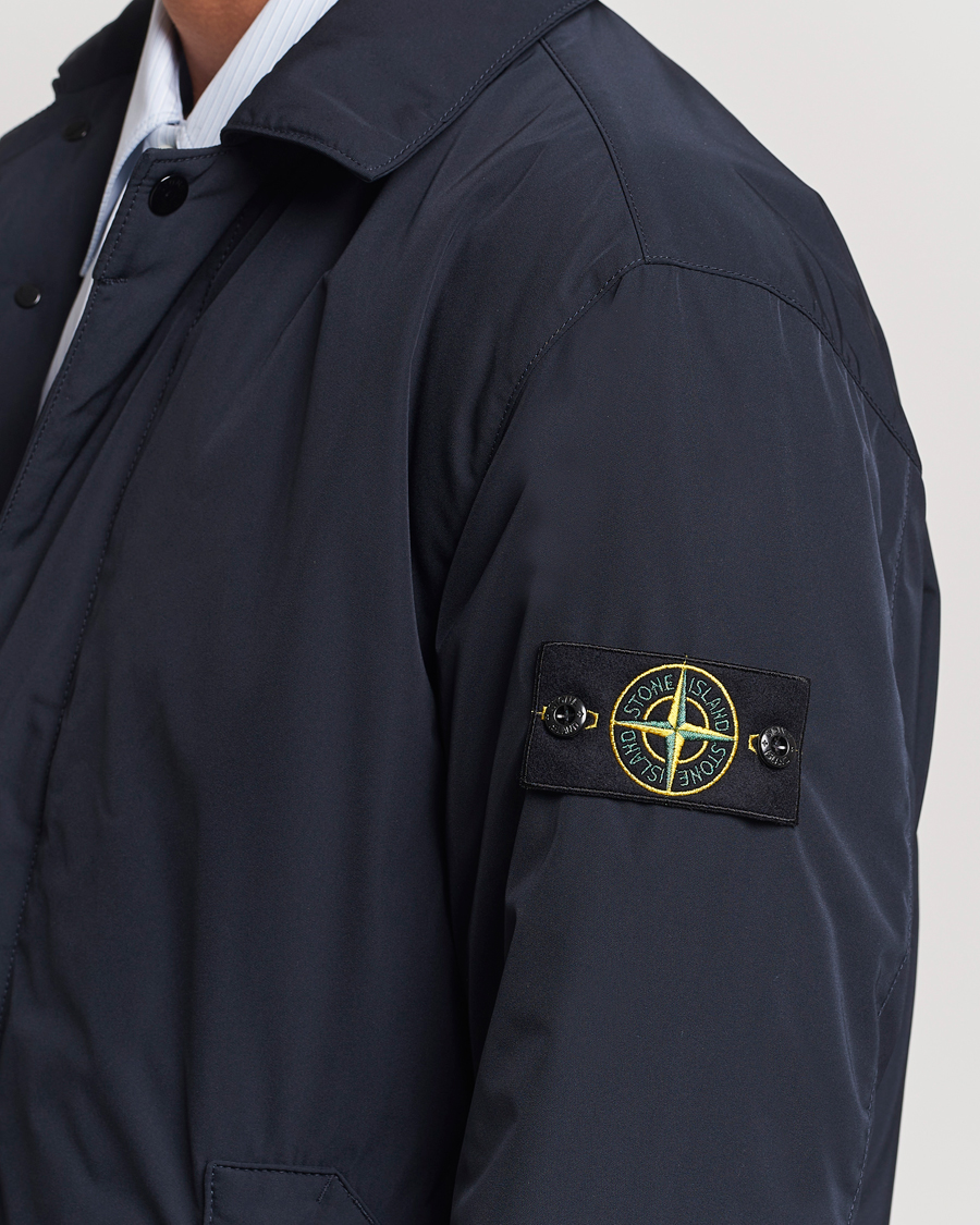 Heren | Jassen | Stone Island | Micro Twill Padded Coat Navy Blue