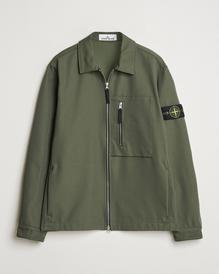 Heren | Overhemden | Stone Island | Cotton Nylon Zip Overshirt Musk