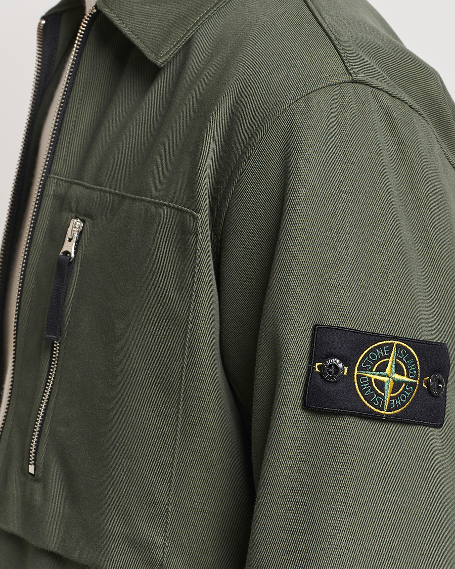 Heren | Overhemden | Stone Island | Cotton Nylon Zip Overshirt Musk