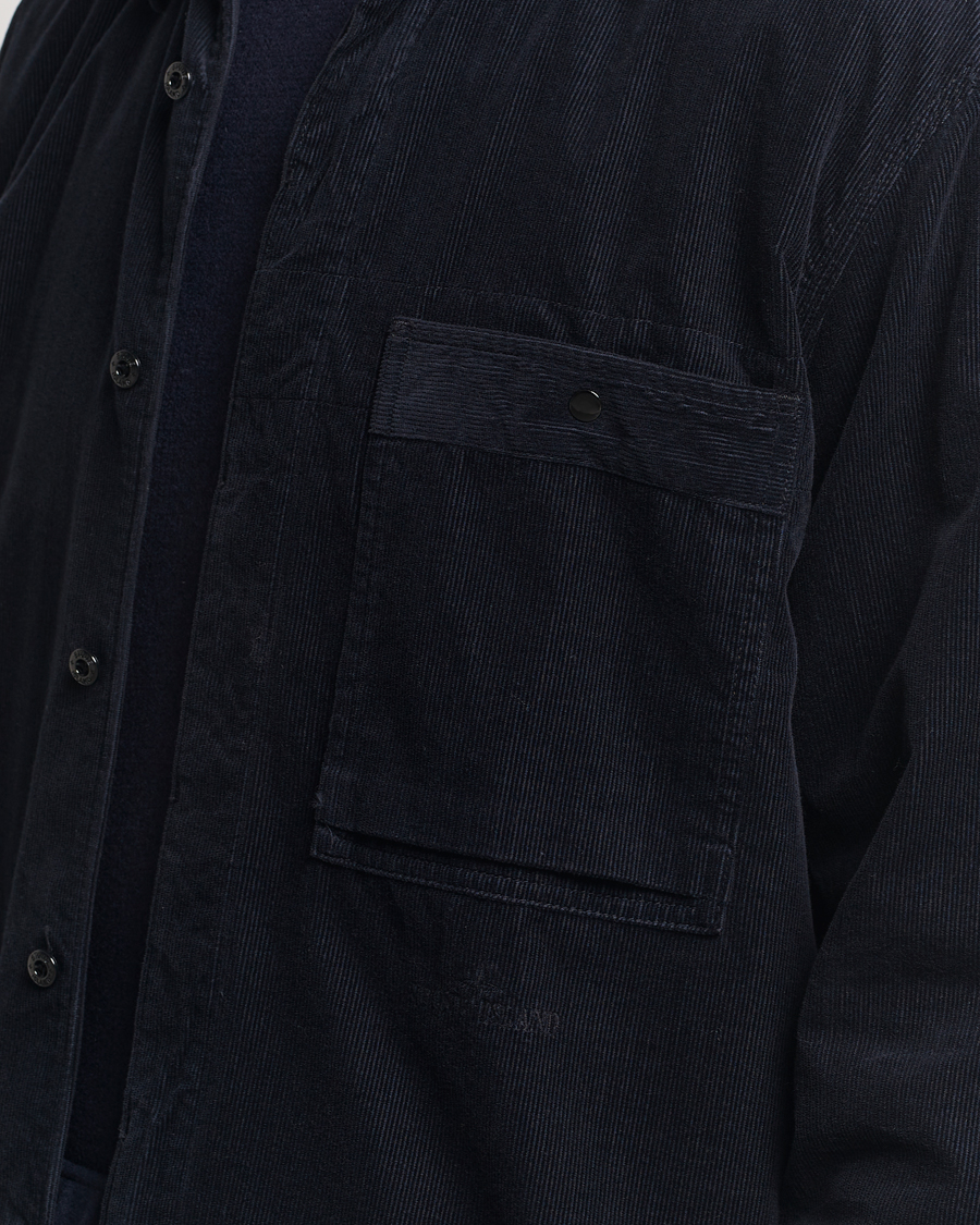 Heren | Overhemden | Stone Island | Cotton Cord Overshirt Navy Blue