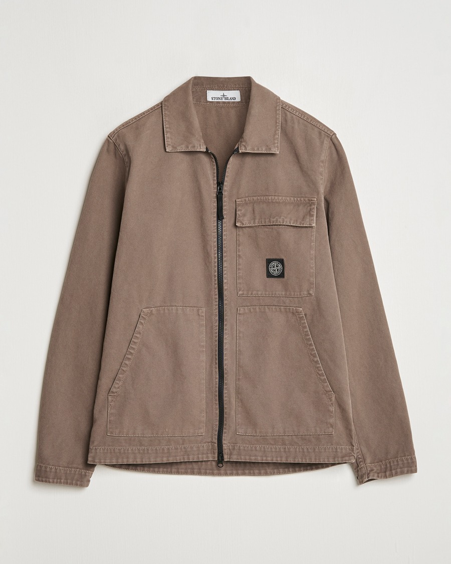 Heren | Overhemden | Stone Island | Panama Cotton Overshirt Walnut