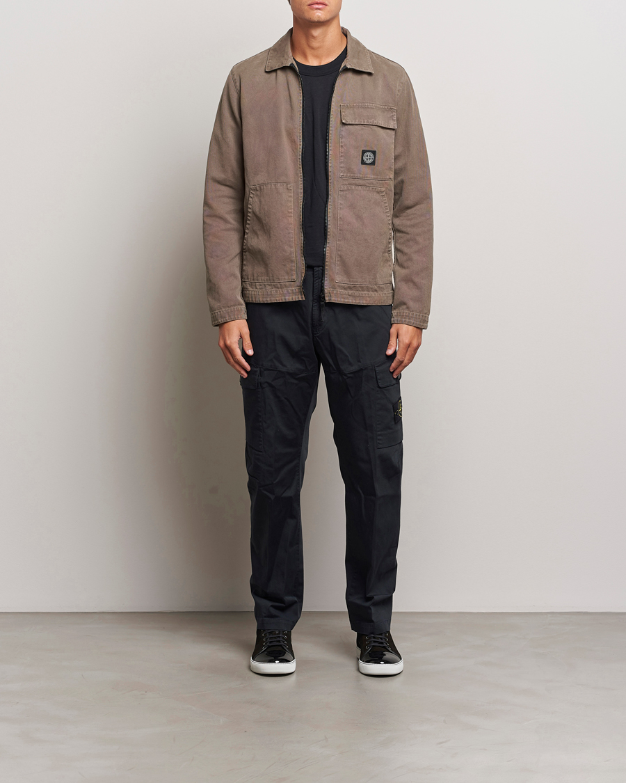 Heren | Overhemden | Stone Island | Panama Cotton Overshirt Walnut