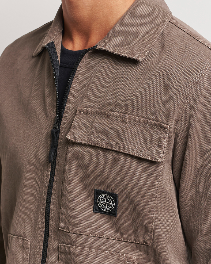 Heren | Overhemden | Stone Island | Panama Cotton Overshirt Walnut
