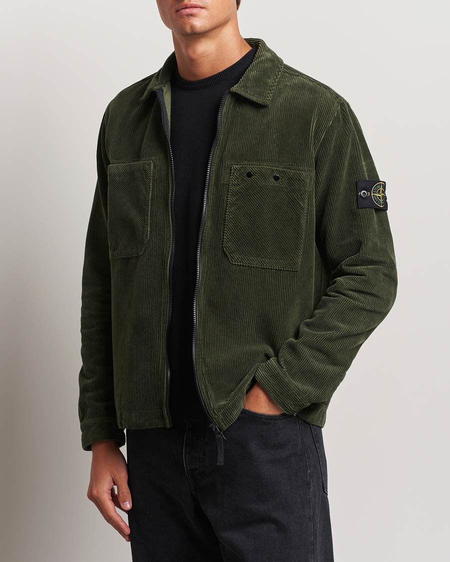 Heren | Overhemden | Stone Island | Garment Dyed Corduroy Overshirt Musk