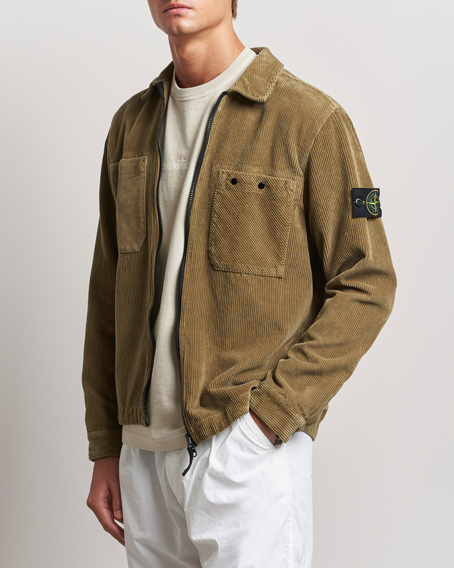 Heren | Overhemden | Stone Island | Garment Dyed Corduroy Overshirt Biscuit