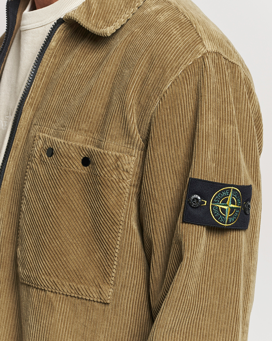 Heren | Overhemden | Stone Island | Garment Dyed Corduroy Overshirt Biscuit