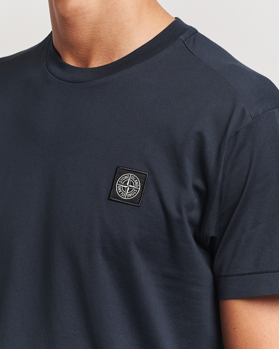 Heren | T-shirts | Stone Island | Garment Dyed Jersey T-Shirt Navy Blue