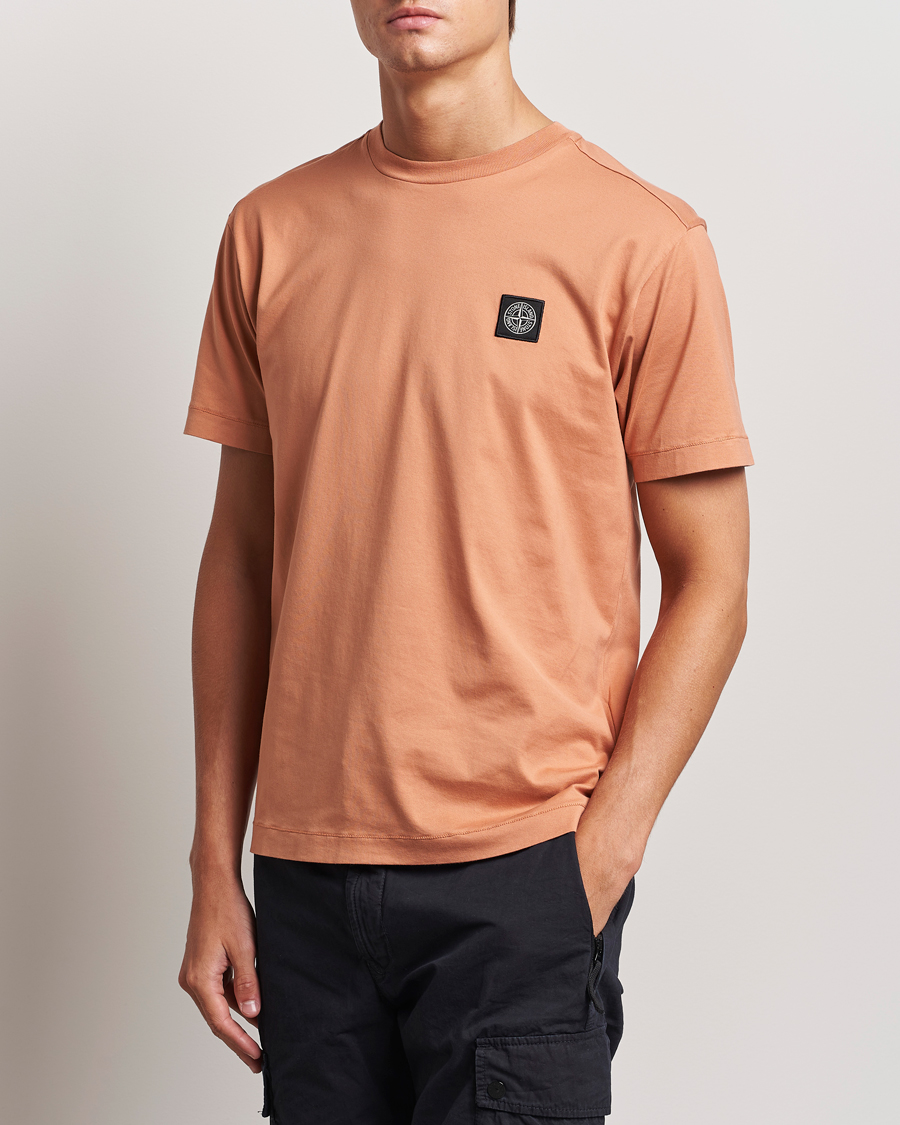 Heren | T-shirts | Stone Island | Garment Dyed Jersey T-Shirt Orange