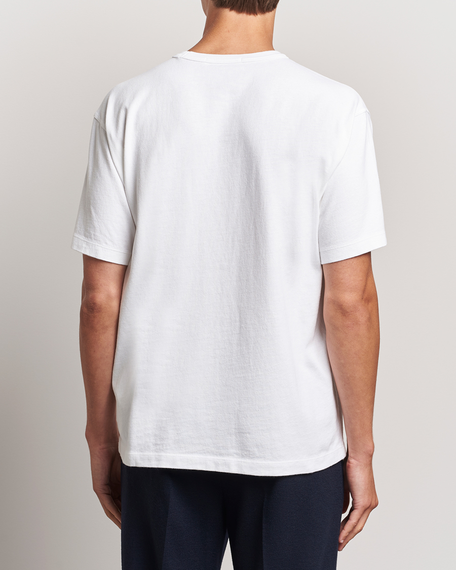 Heren | T-shirts | Stone Island | Old Dyed Cotton Logo T-Shirt White