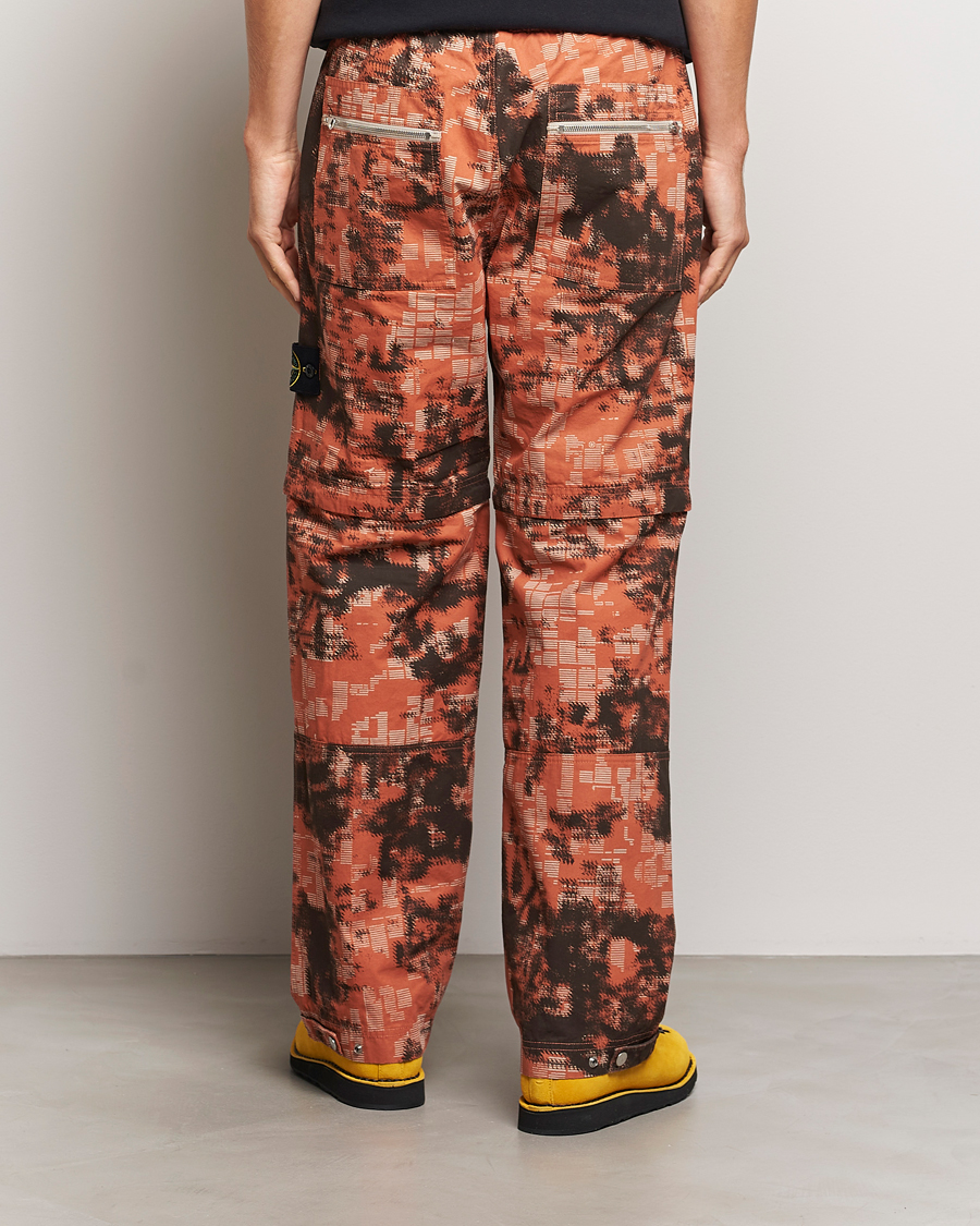 Heren | Broeken | Stone Island | Brused Cotton Canvas Camo Cargo Pants Orange