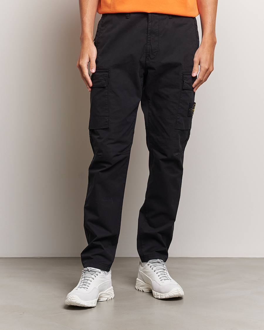 Heren | Broeken | Stone Island | Stretch Cotton Gabardine Trousers Black