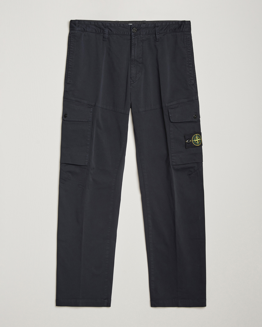Heren | Broeken | Stone Island | Cotton Satin Cargo Pants Navy Blue
