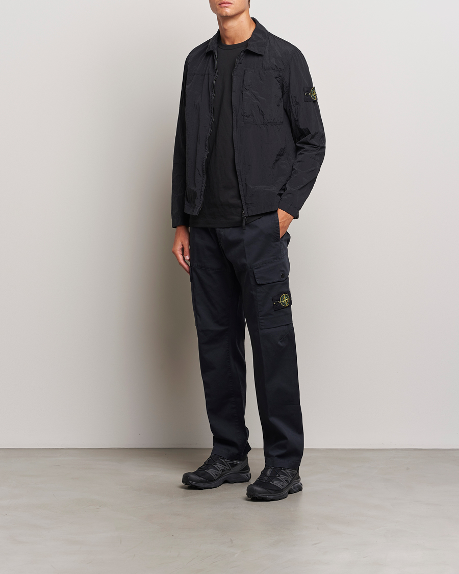 Heren | Broeken | Stone Island | Cotton Satin Cargo Pants Navy Blue
