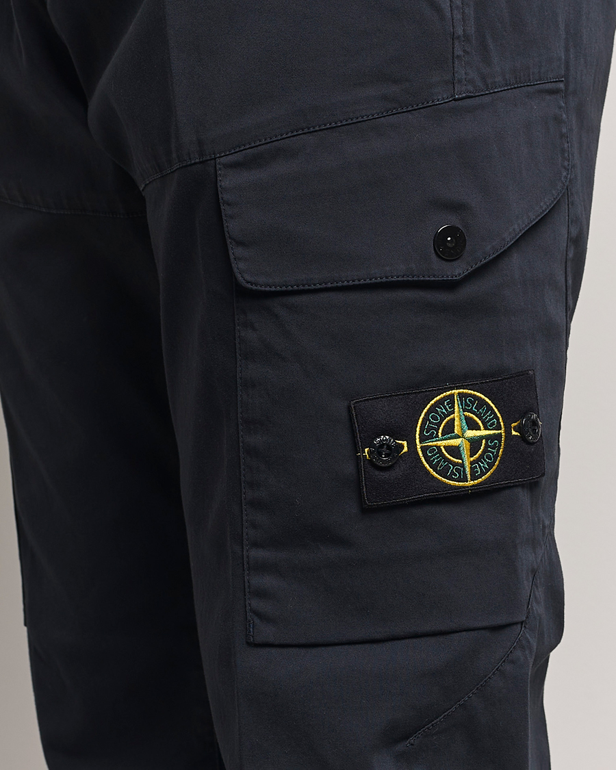 Heren | Broeken | Stone Island | Cotton Satin Cargo Pants Navy Blue