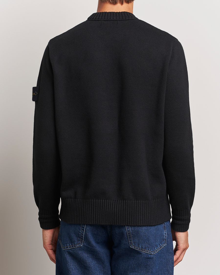 Heren | Truien | Stone Island | Winter Cotton Knitted Crew Neck Black