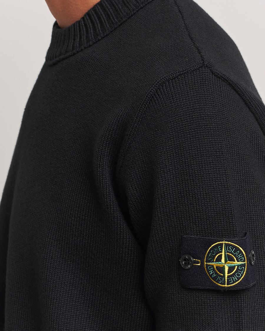 Heren | Truien | Stone Island | Winter Cotton Knitted Crew Neck Black