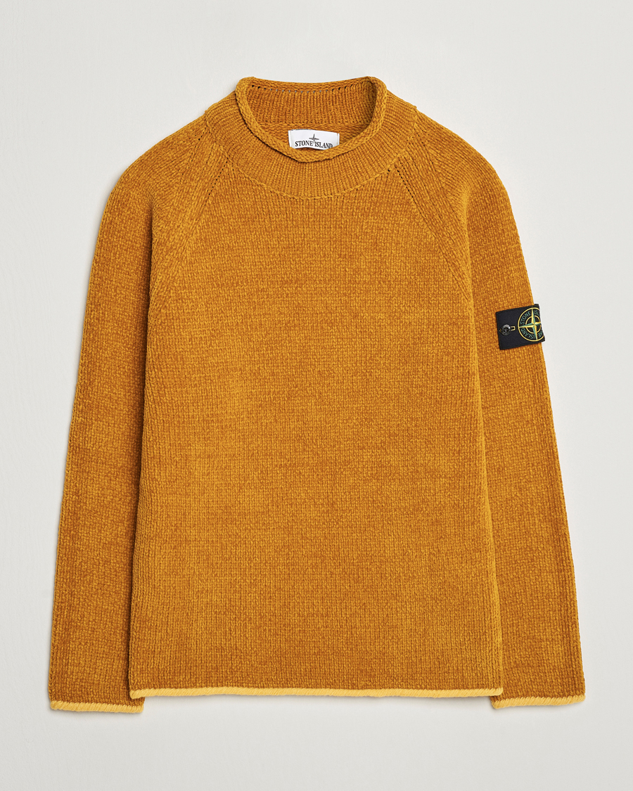 Heren | Truien | Stone Island | Cotton Chenille Mock Neck Mustard