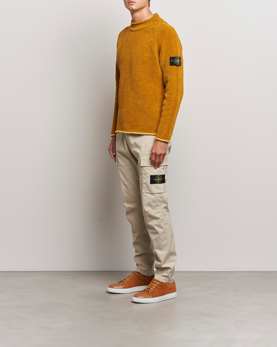 Heren | Truien | Stone Island | Cotton Chenille Mock Neck Mustard