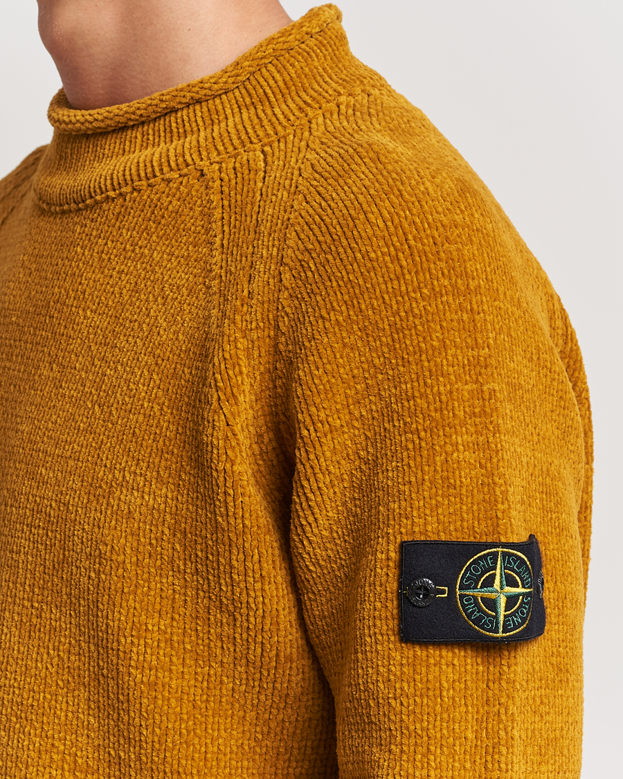 Heren | Truien | Stone Island | Cotton Chenille Mock Neck Mustard
