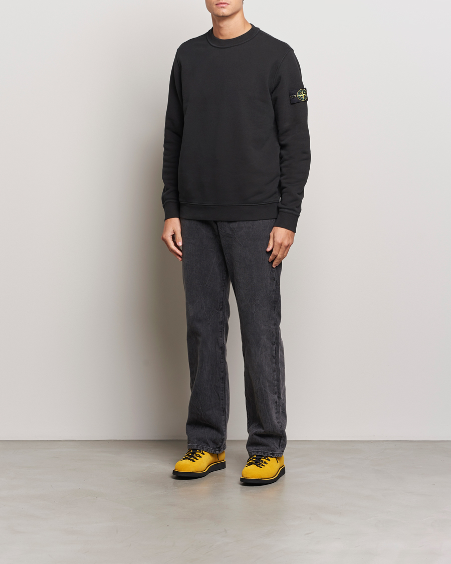 Heren | Truien | Stone Island | Old Dyed Cotton Sweatshirt Black