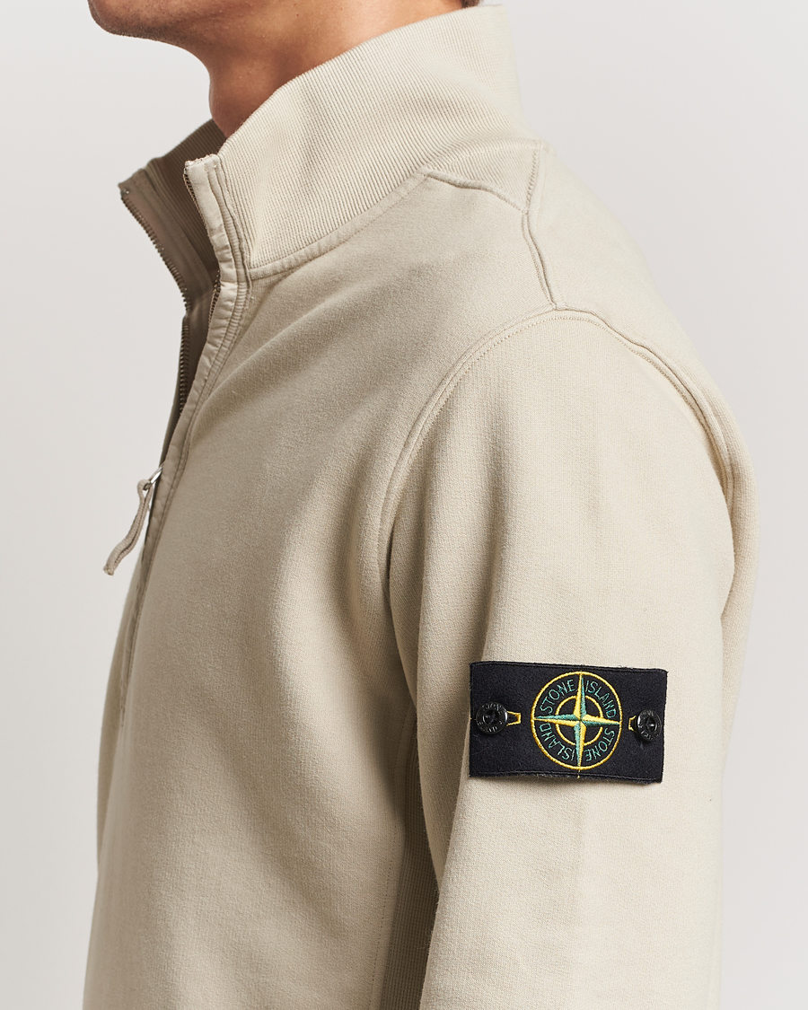 Heren | Truien | Stone Island | Garment Dyed Fleece Half Zip Plaster