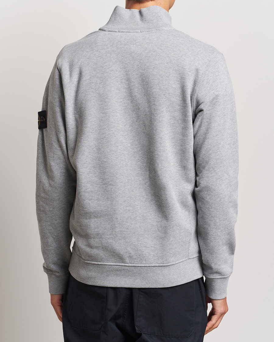 Heren | Truien | Stone Island | Garment Dyed Fleece Half Zip Melange Grey