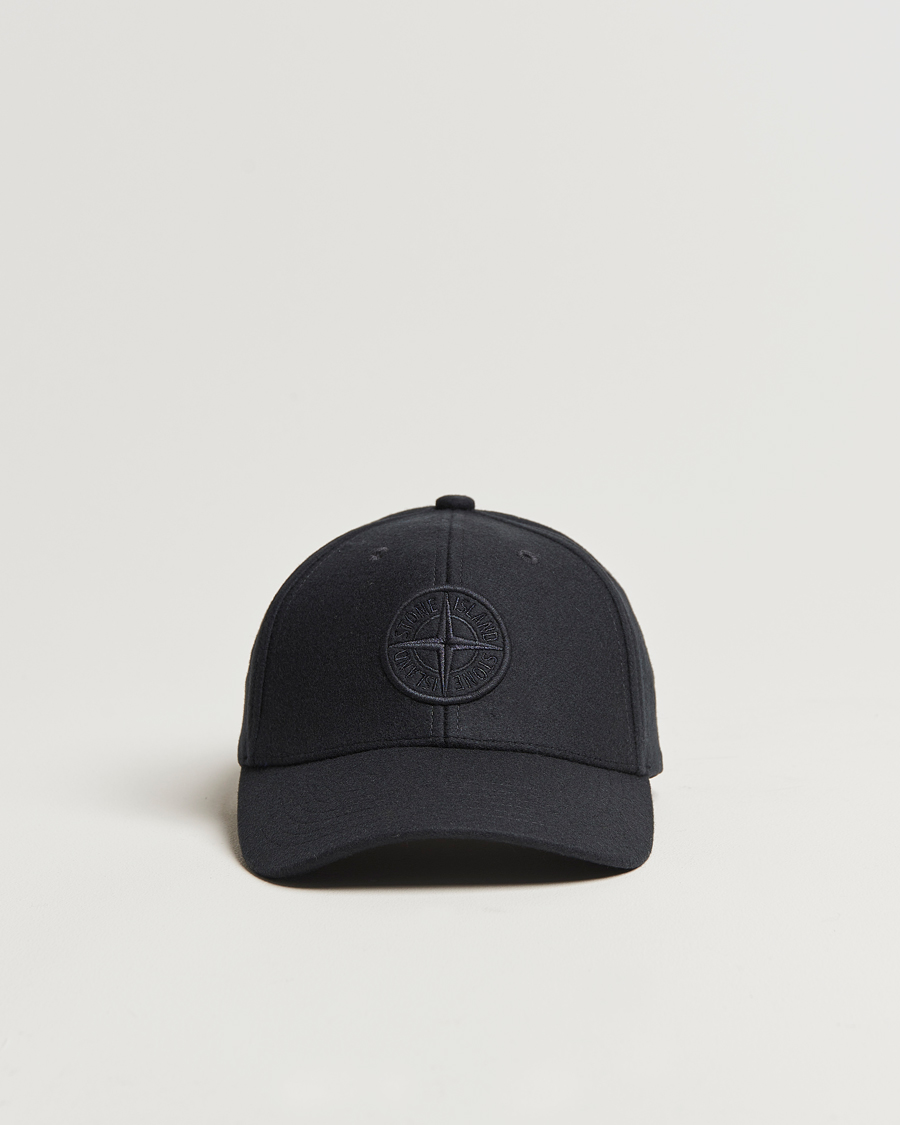 Heren | Stone Island Wool Nylon Flannel Cap Navy Blue | Stone Island | Wool Nylon Flannel Cap Navy Blue