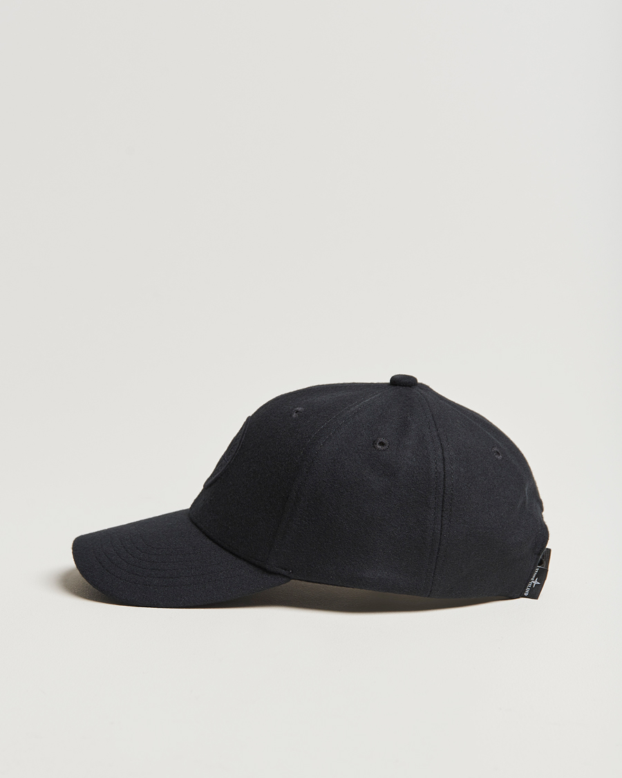 Heren | Stone Island Wool Nylon Flannel Cap Navy Blue | Stone Island | Wool Nylon Flannel Cap Navy Blue