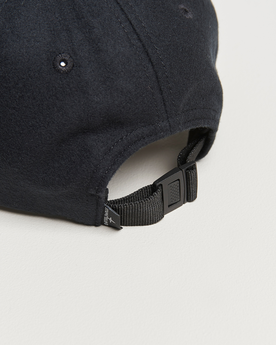 Heren | Stone Island Wool Nylon Flannel Cap Navy Blue | Stone Island | Wool Nylon Flannel Cap Navy Blue
