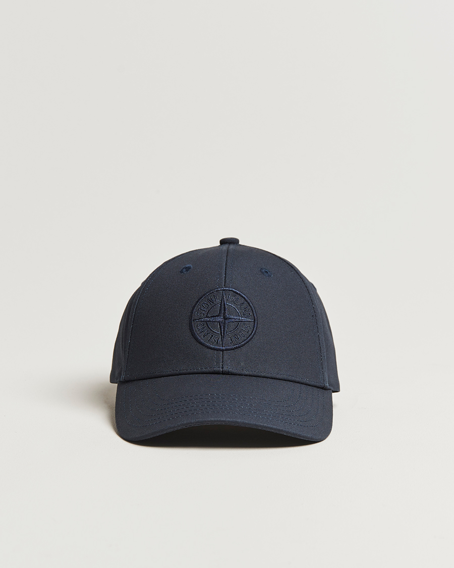 Heren | Stone Island Cotton Rep Logo Cap Navy Blue | Stone Island | Cotton Rep Logo Cap Navy Blue