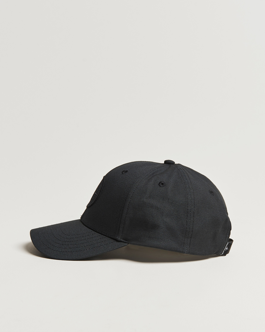 Heren | Stone Island Cotton Rep Logo Cap Black | Stone Island | Cotton Rep Logo Cap Black