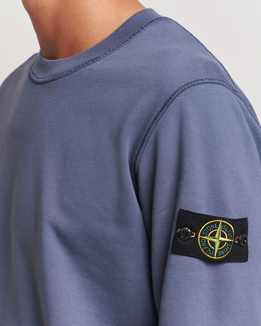 Heren | Truien | Stone Island | Garment Dyed Fleece Sweatshirt Mid Blue