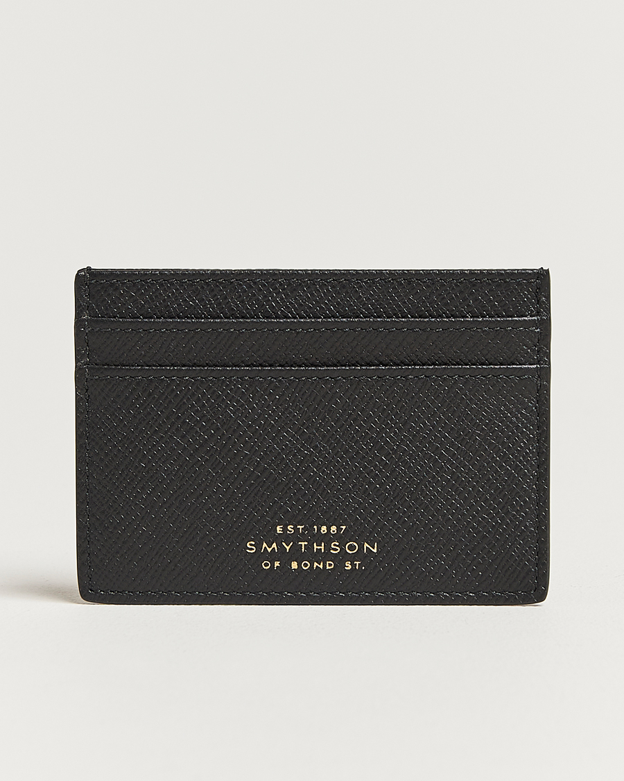 Heren | Portemonnees | Smythson | Panama Flat Cardholder Black