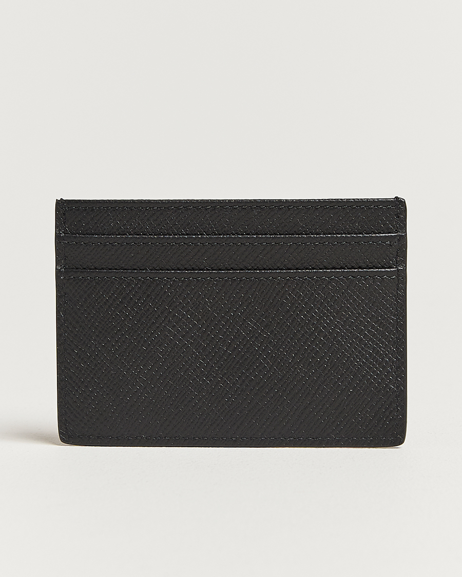 Heren | Portemonnees | Smythson | Panama Flat Cardholder Black