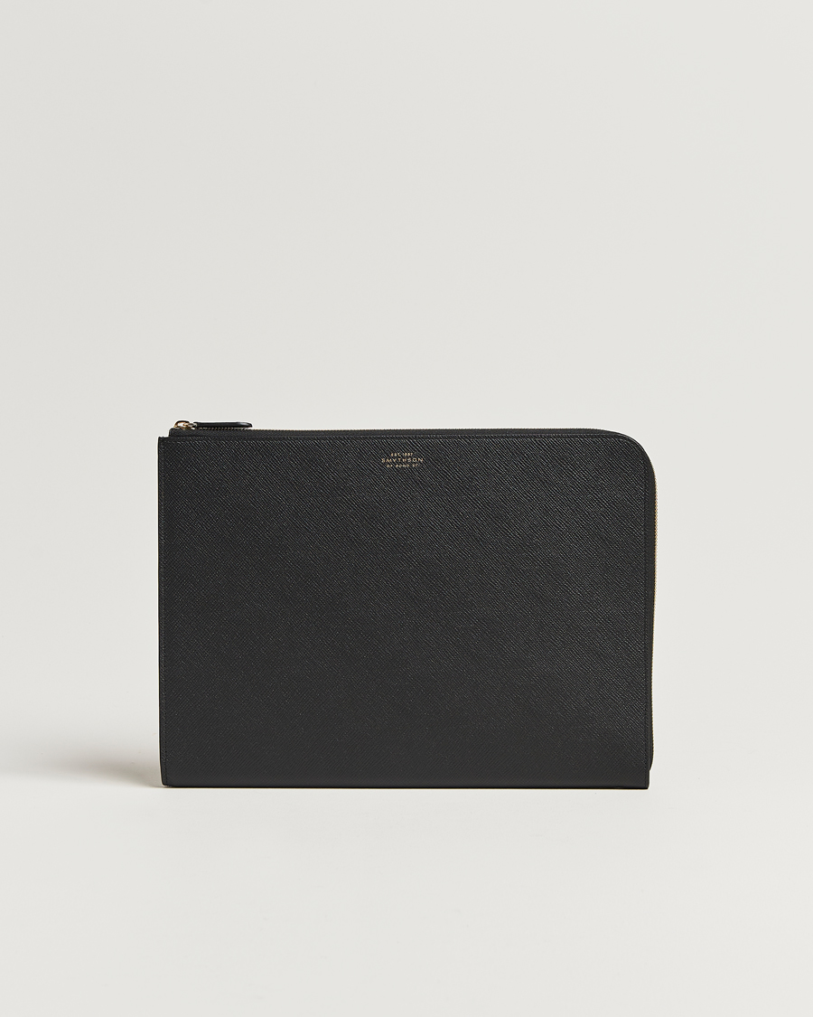 Heren | Tassen | Smythson | Panama Small Laptop Case Black