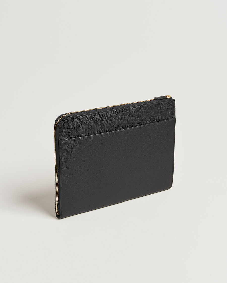 Heren | Tassen | Smythson | Panama Small Laptop Case Black