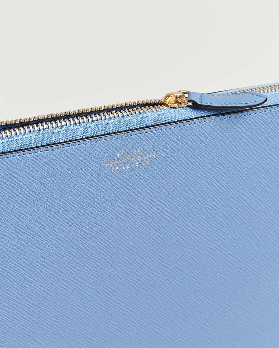 Heren | Tassen | Smythson | Panama Large Laptop Case Nile Blue