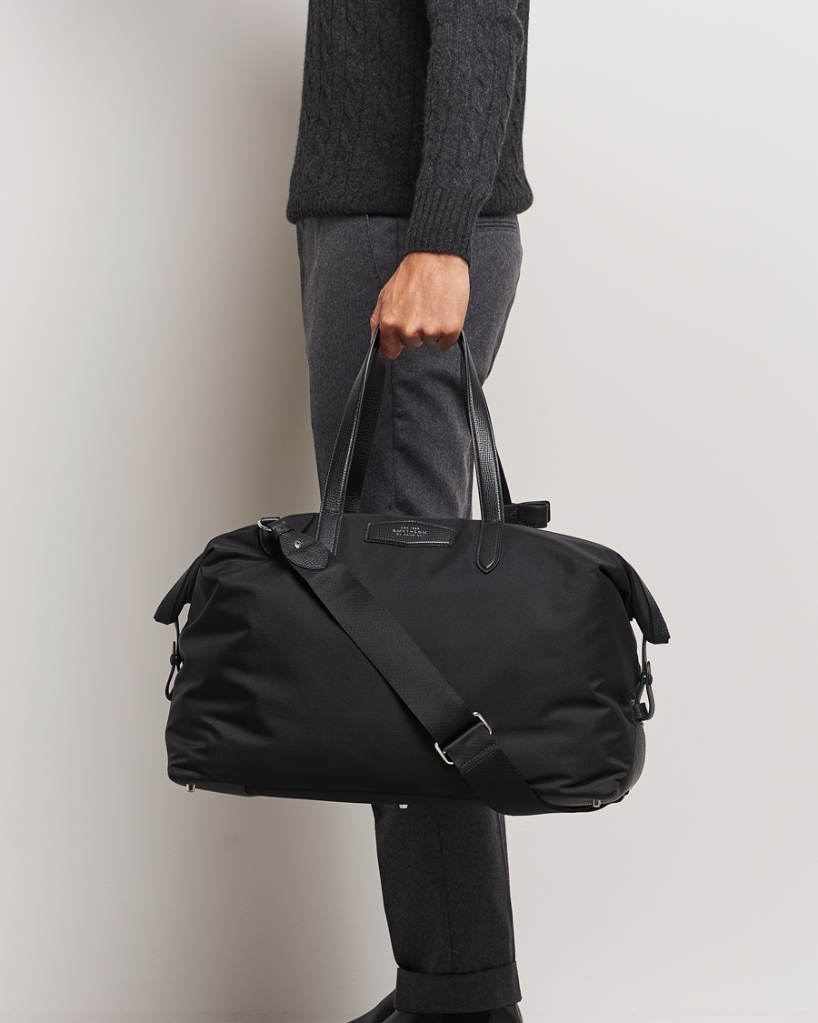 Heren | Tassen | Smythson | Canvas Norton Travel Bag Black