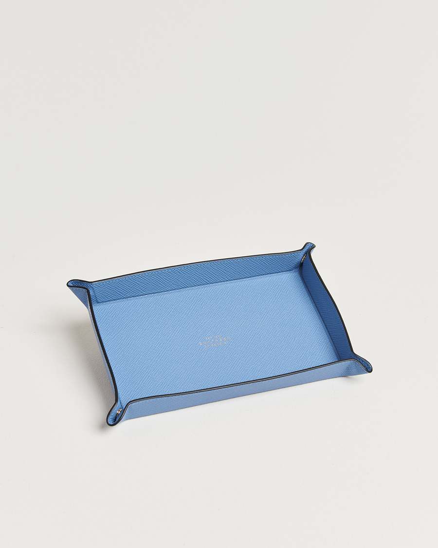 Heren | Thuis | Smythson | Panama Leather Trinket Tray Blue Nile