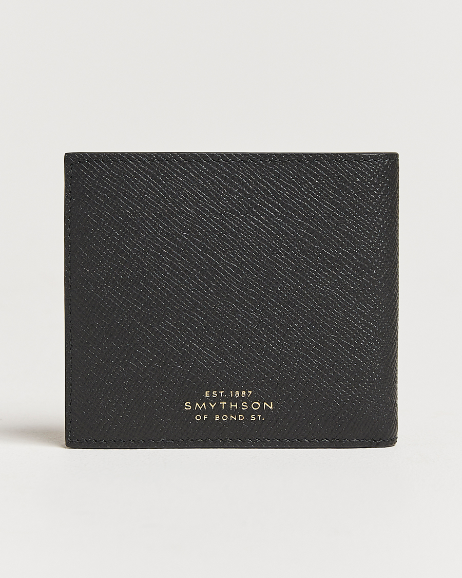 Heren | Portemonnees | Smythson | Panama 6 Card Leather Wallet Black